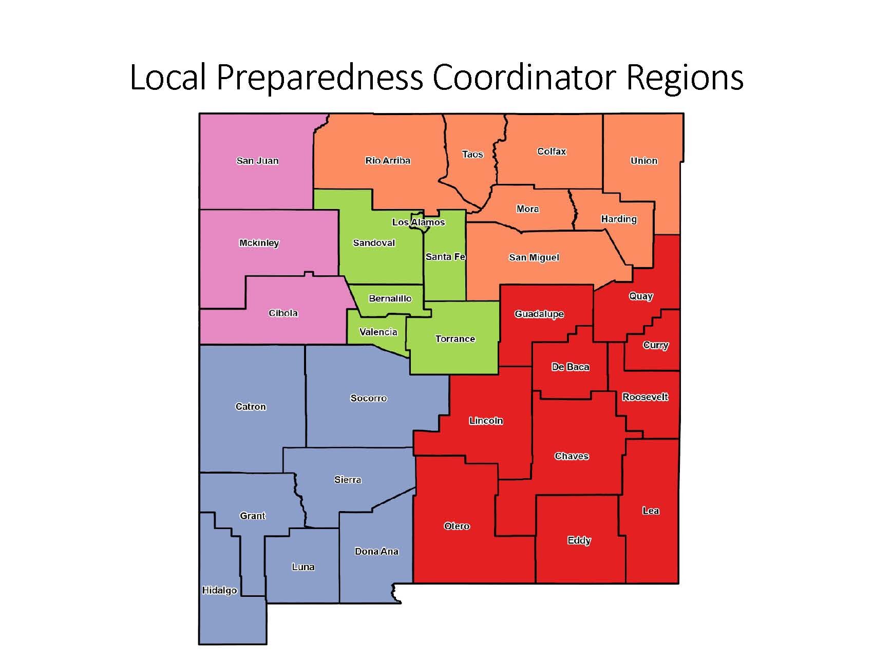 Local Preparedness Coordinator Regions January 2024