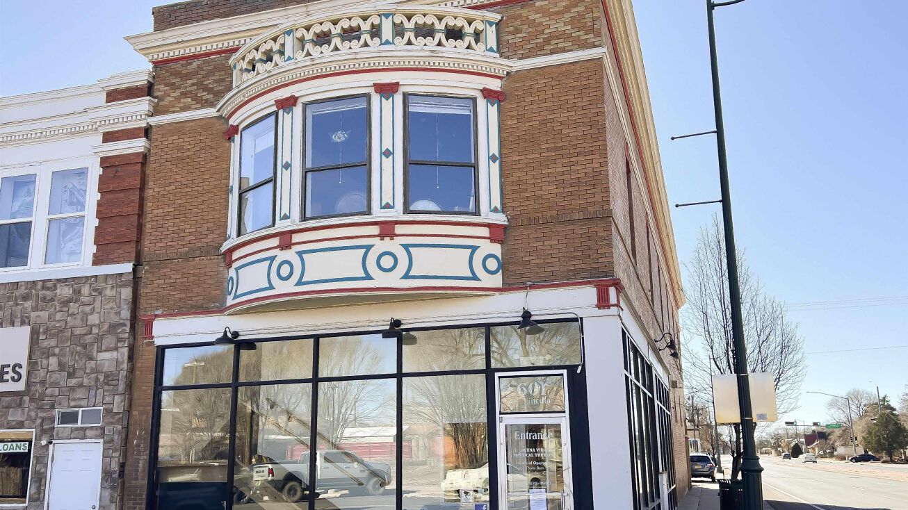 Storefront of the Building Resiliency Center in Las Vegas, NM.
